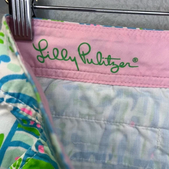 Lilly Pulitzer Callahan Shorts | Size 2 | Blue Green Pink Print - Picture 7 of 10